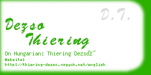 dezso thiering business card